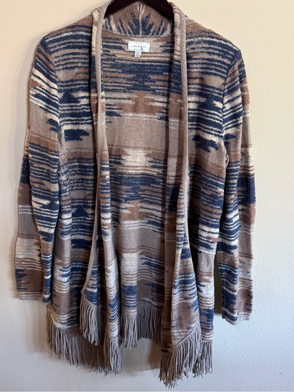 Lucky Brand Western Open-Front Cardigan